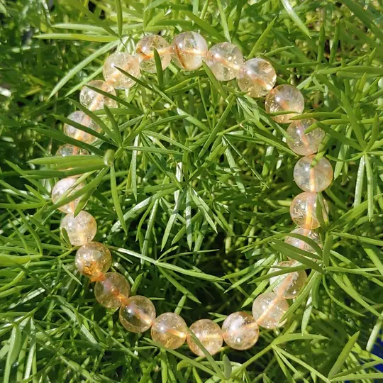 Bright yellow natural citrine bracelet for wealth & success